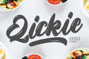 Qickie: A Bold and Sweet Script for Editorial Design