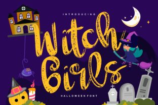 Witch Girls: A Spooky Yet Friendly Font for Creative Campaigns